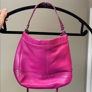 Coach Fuchsia Leather Shoulder Bag